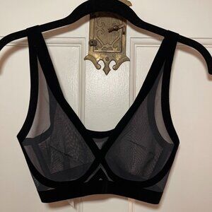 EBY Seamless Sheer Bralette in Black, Brand New with Tags! Size XS